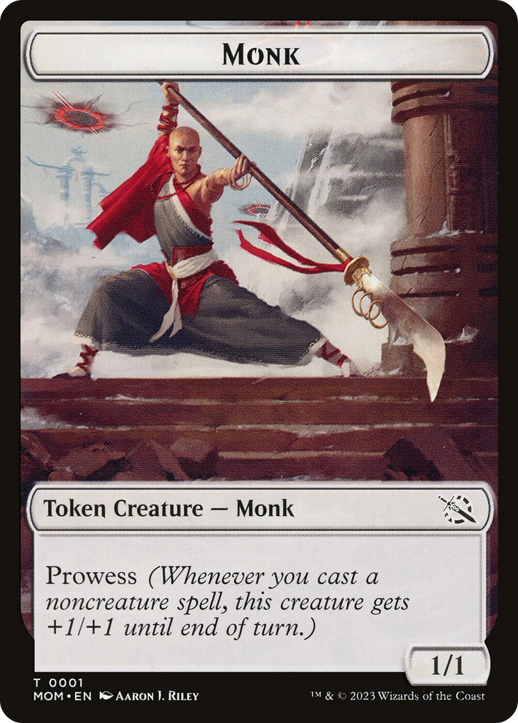 Monk // Phyrexian Saproling Double-Sided Token [March of the Machine Tokens] | Gear Gaming Bentonville