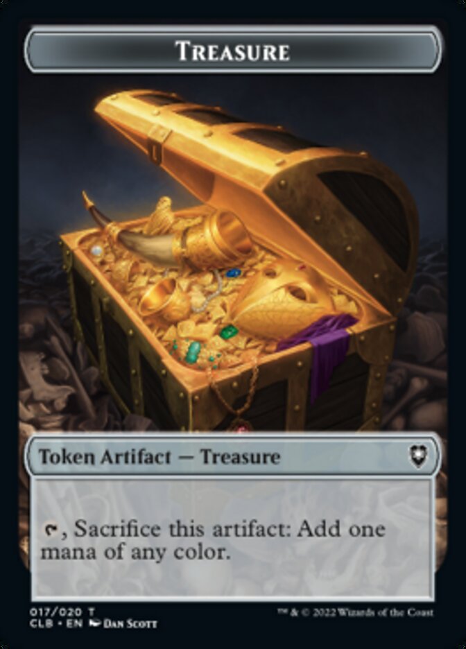 Kor Warrior // Treasure Double-Sided Token [Commander Legends: Battle for Baldur's Gate Tokens] | Gear Gaming Bentonville