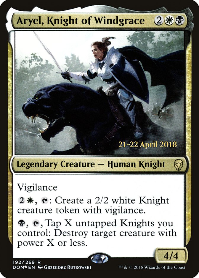 Aryel, Knight of Windgrace [Dominaria Prerelease Promos] | Gear Gaming Bentonville