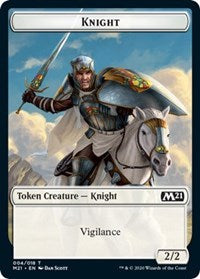 Knight // Soldier Double-Sided Token [Core Set 2021 Tokens] | Gear Gaming Bentonville