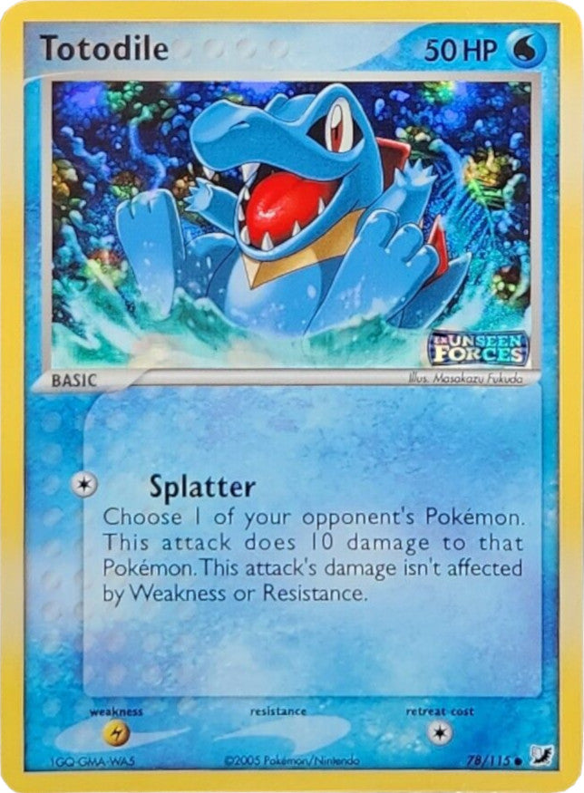 Totodile (78/115) (Stamped) [EX: Unseen Forces] | Gear Gaming Bentonville