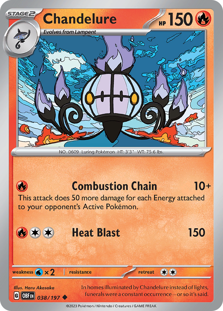 Chandelure (038/197) [Scarlet & Violet: Obsidian Flames] | Gear Gaming Bentonville