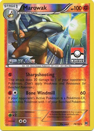 Marowak (78/162) (League Promo 2nd Place) [XY: BREAKthrough] | Gear Gaming Bentonville