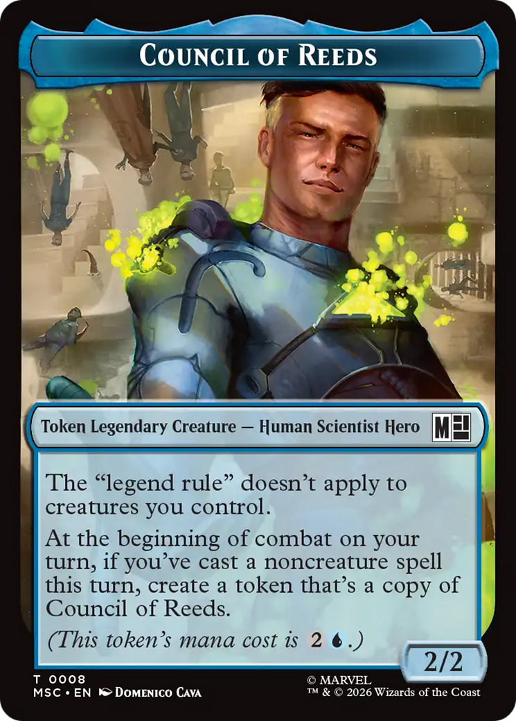 Council of Reeds (008) // Merfolk (006) Double-Sided Token [Marvel Super Heroes Commander Tokens] | Gear Gaming Bentonville