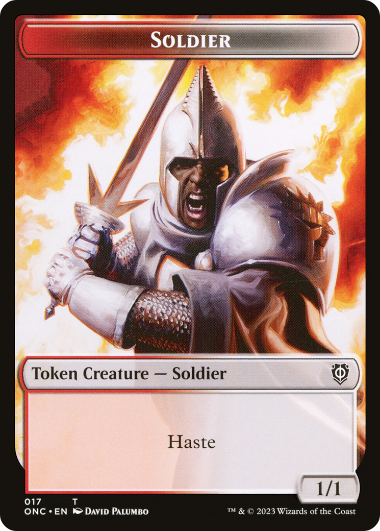 Soldier (017) // Eldrazi Double-Sided Token [Phyrexia: All Will Be One Commander Tokens] | Gear Gaming Bentonville