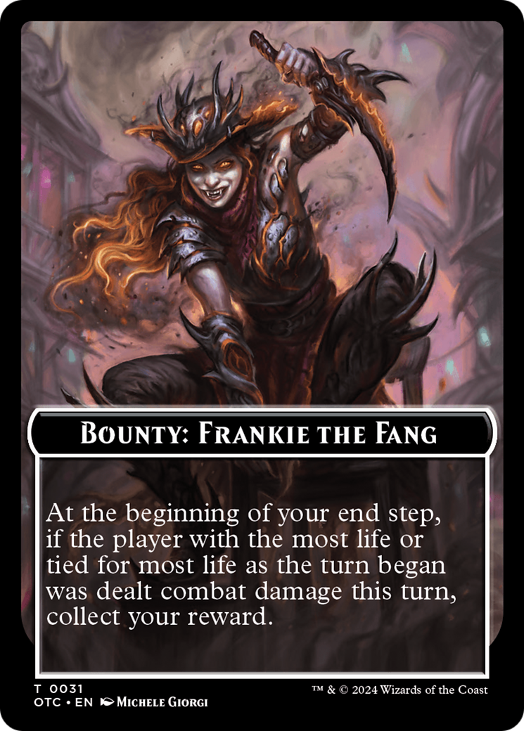 Bounty: Frankie the Fang // Bounty Rules Double-Sided Token [Outlaws of Thunder Junction Commander Tokens] | Gear Gaming Bentonville