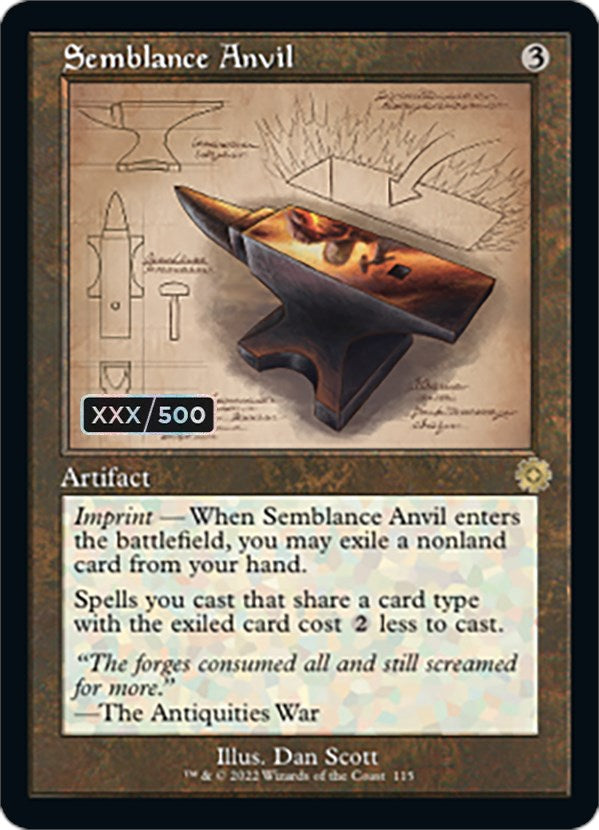 Semblance Anvil (Retro Schematic) (Serialized) [The Brothers' War Retro Artifacts] | Gear Gaming Bentonville