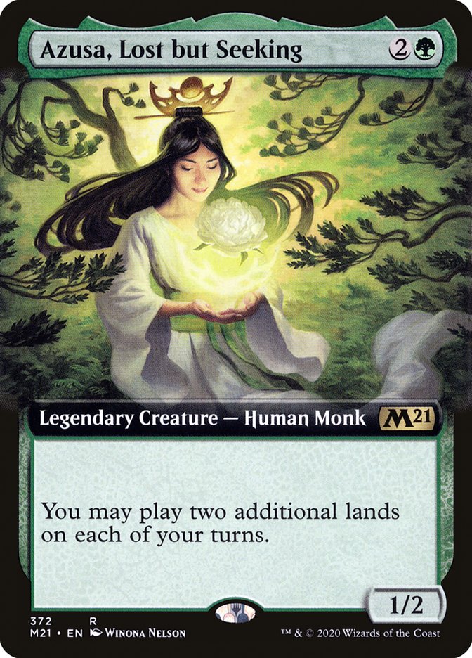 Azusa, Lost but Seeking (Extended Art) [Core Set 2021] | Gear Gaming Bentonville