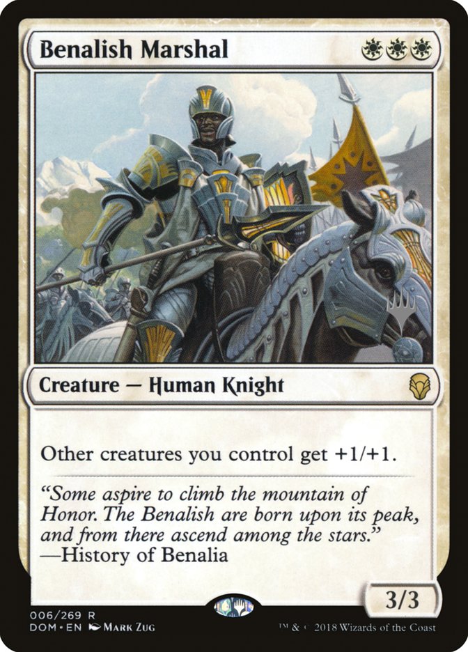 Benalish Marshal (Promo Pack) [Dominaria Promos] | Gear Gaming Bentonville