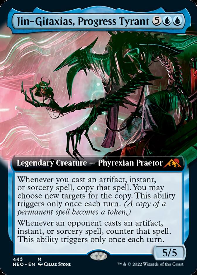 Jin-Gitaxias, Progress Tyrant (Extended Art) [Kamigawa: Neon Dynasty] | Gear Gaming Bentonville