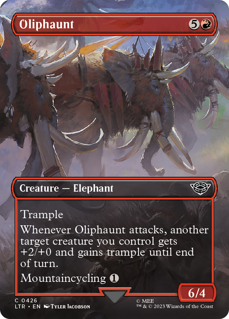 Oliphaunt (Borderless Alternate Art) [The Lord of the Rings: Tales of Middle-Earth] | Gear Gaming Bentonville