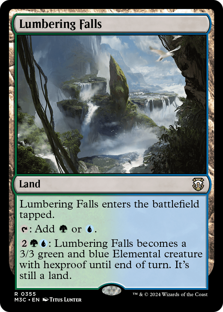 Lumbering Falls (Ripple Foil) [Modern Horizons 3 Commander] | Gear Gaming Bentonville