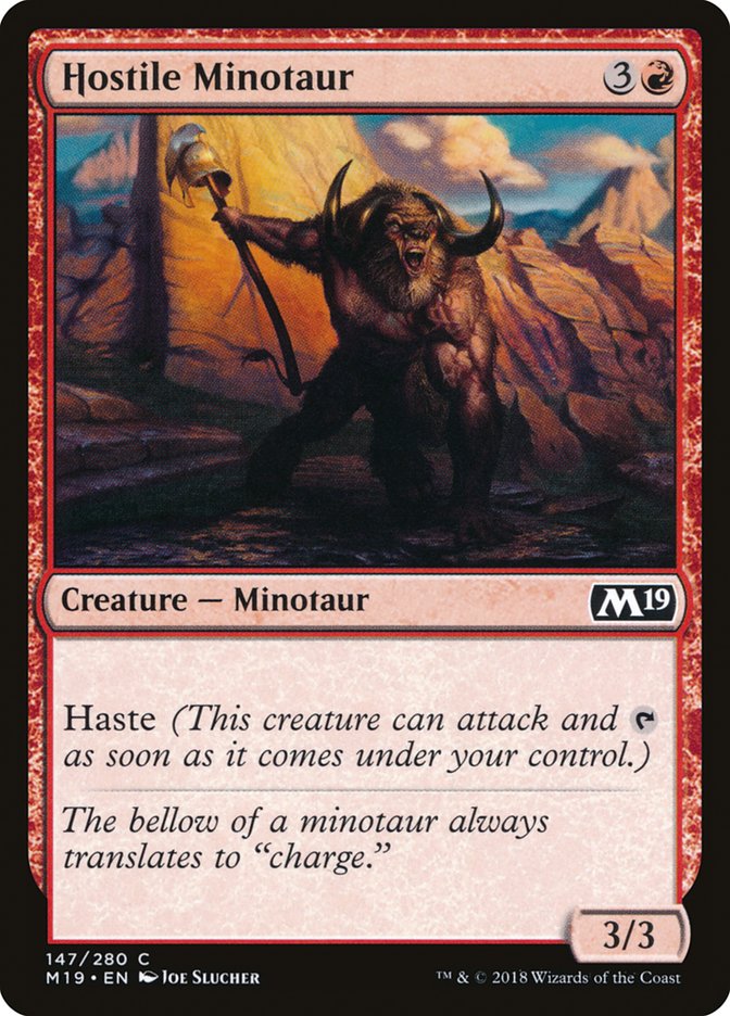 Hostile Minotaur [Core Set 2019] | Gear Gaming Bentonville