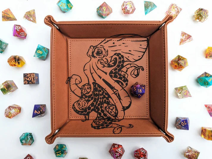 Kraken of Holding | Vegan Leather Dice Rolling Tray | Gear Gaming Bentonville