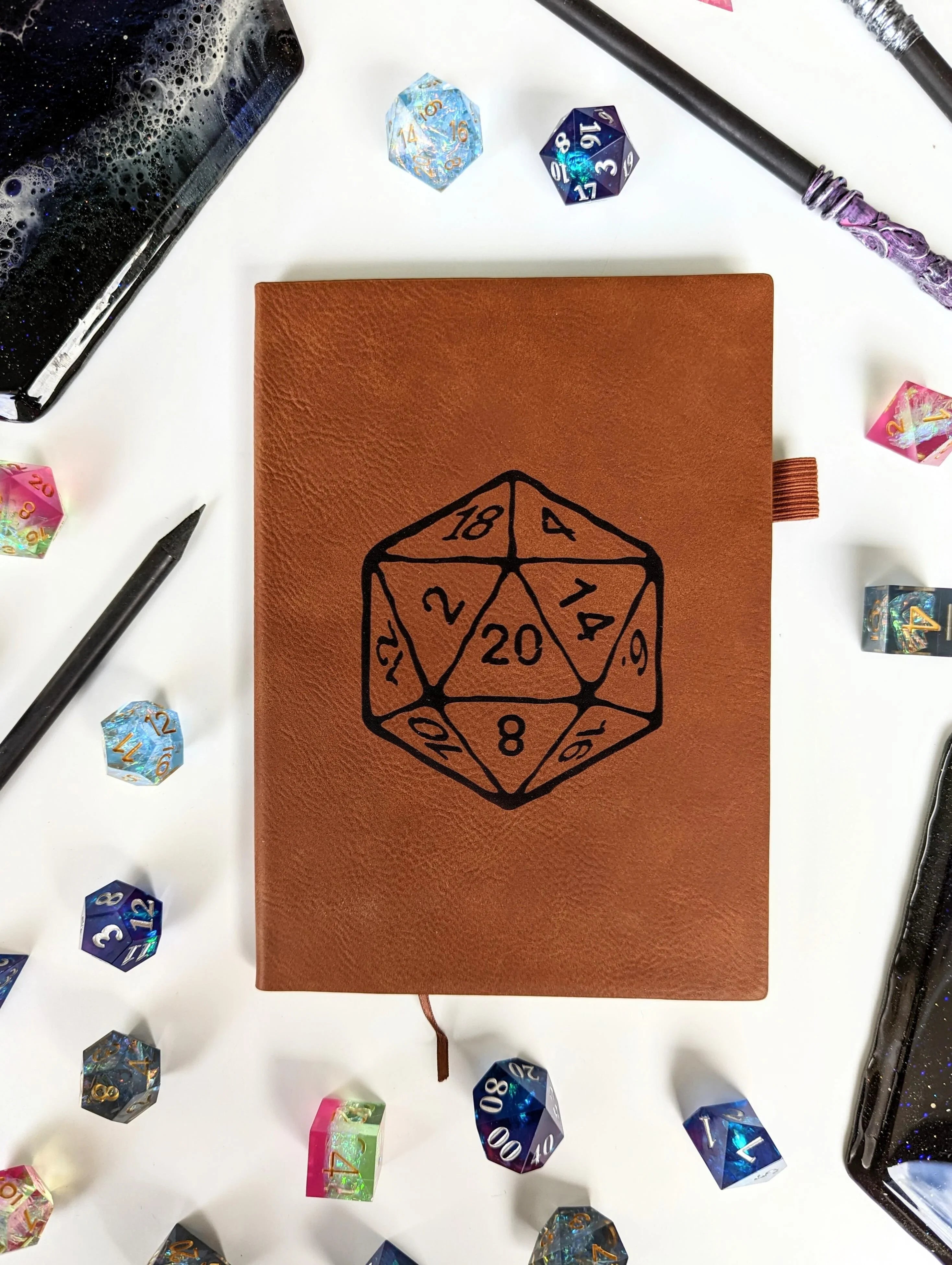 D20 | Vegan Leather Mini Dot Journal | Gear Gaming Bentonville