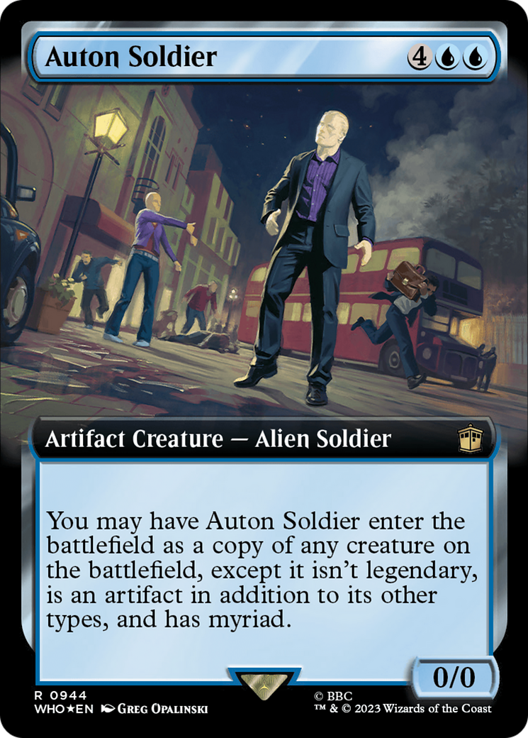 Auton Soldier (Extended Art) (Surge Foil) [Doctor Who] | Gear Gaming Bentonville