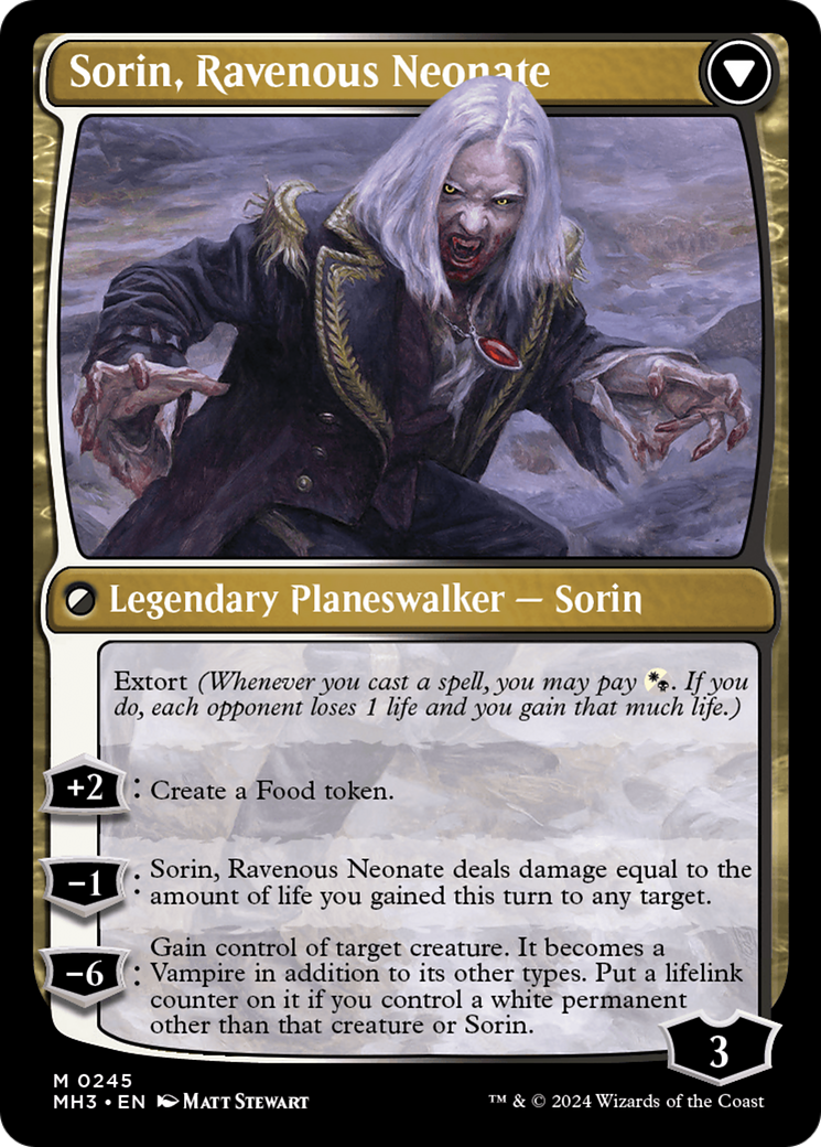 Sorin of House Markov // Sorin, Ravenous Neonate [Modern Horizons 3] | Gear Gaming Bentonville