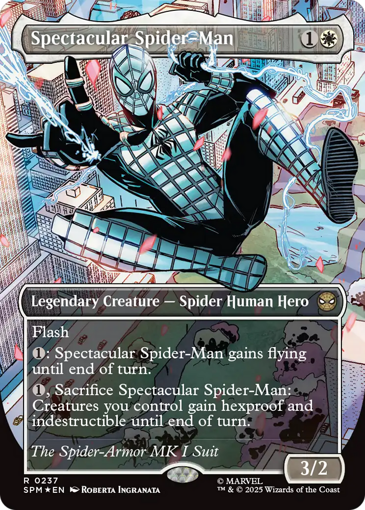 Spectacular Spider-Man (0237) (Borderless) (Textured Foil) [Marvel's Spider-Man] | Gear Gaming Bentonville