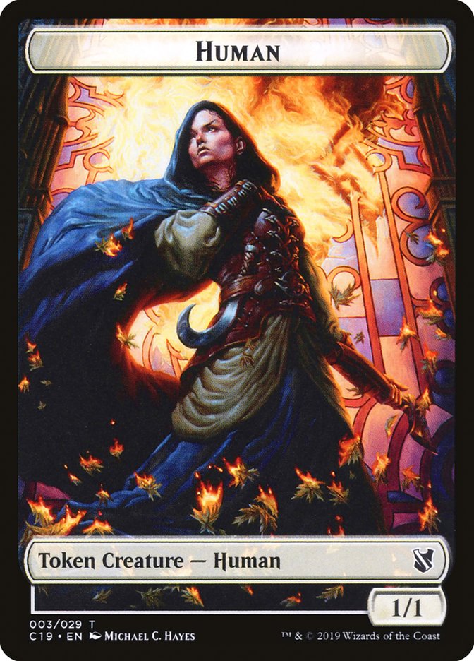 Spirit // Human Double-Sided Token [Commander 2019 Tokens] | Gear Gaming Bentonville