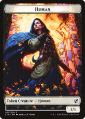 Treasure // Human Double-Sided Token [Commander 2019 Tokens] | Gear Gaming Bentonville