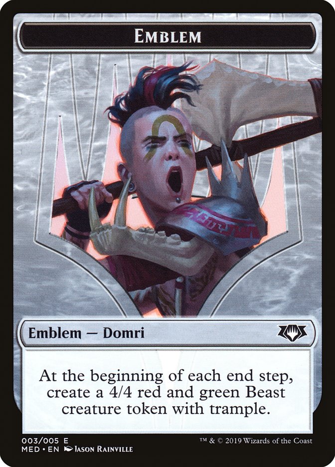 Domri, Chaos Bringer Emblem [Mythic Edition Tokens] | Gear Gaming Bentonville