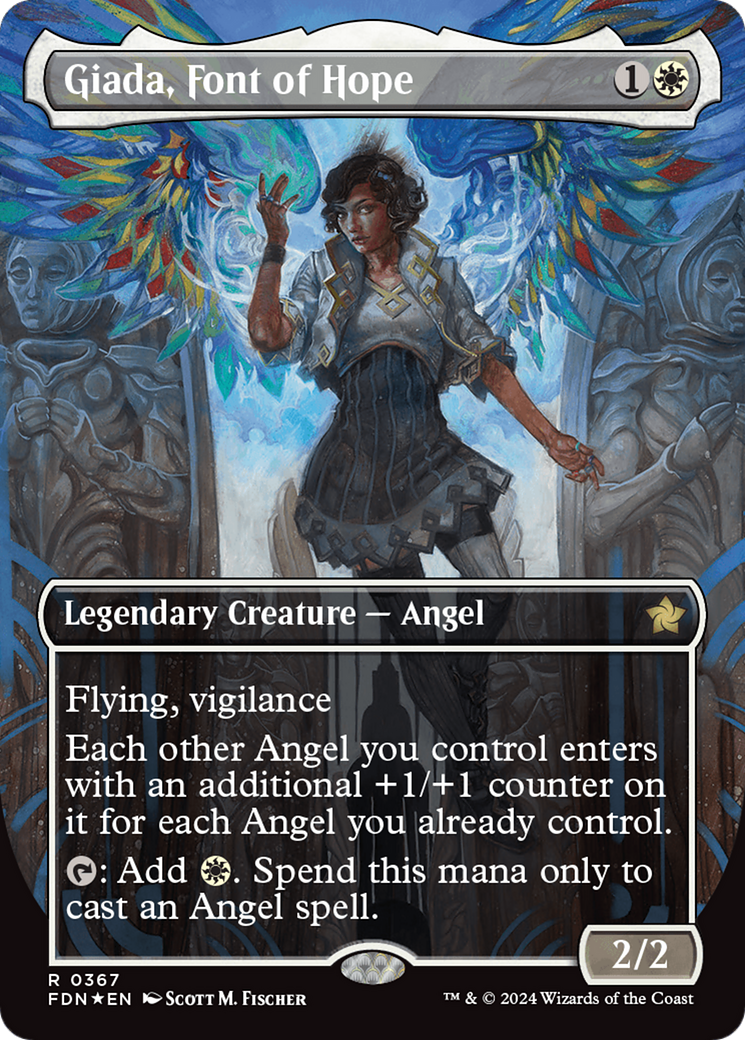 Giada, Font of Hope (Borderless) (Mana Foil) [Foundations] | Gear Gaming Bentonville