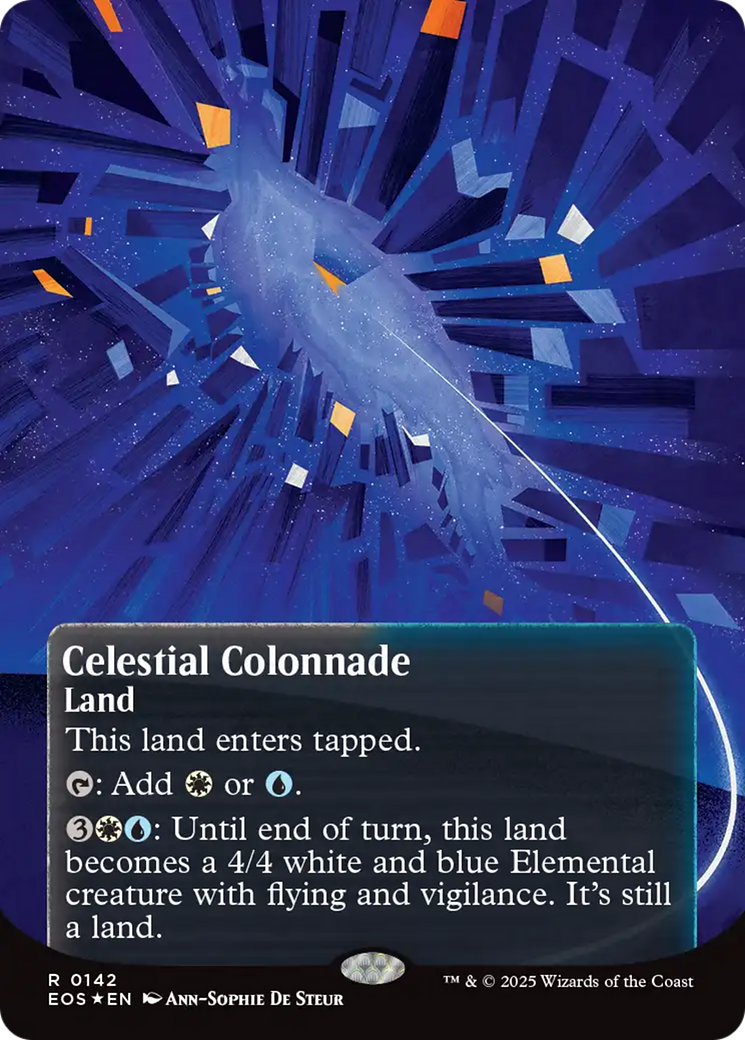 Celestial Colonnade (0142) (Borderless) (Galaxy Foil) [Edge of Eternities: Stellar Sights] | Gear Gaming Bentonville