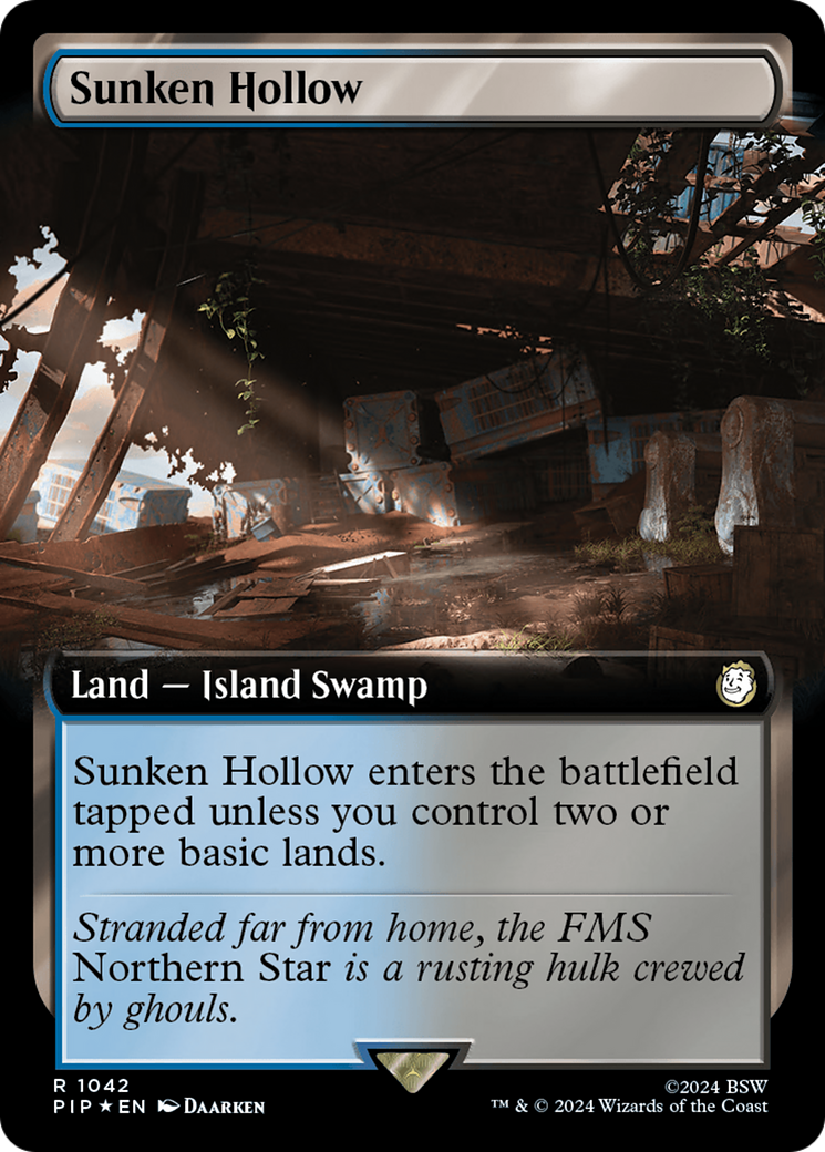 Sunken Hollow (Extended Art) (Surge Foil) [Fallout] | Gear Gaming Bentonville