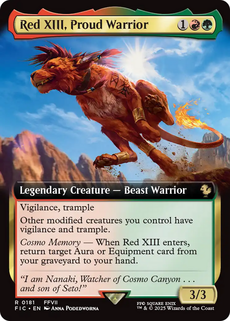 Red XIII, Proud Warrior (Extended Art) [FINAL FANTASY Commander] | Gear Gaming Bentonville