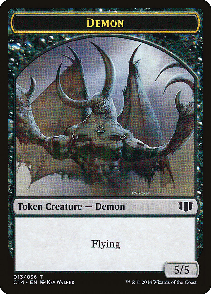 Demon (013/036) // Zombie (016/036) Double-Sided Token [Commander 2014 Tokens] | Gear Gaming Bentonville