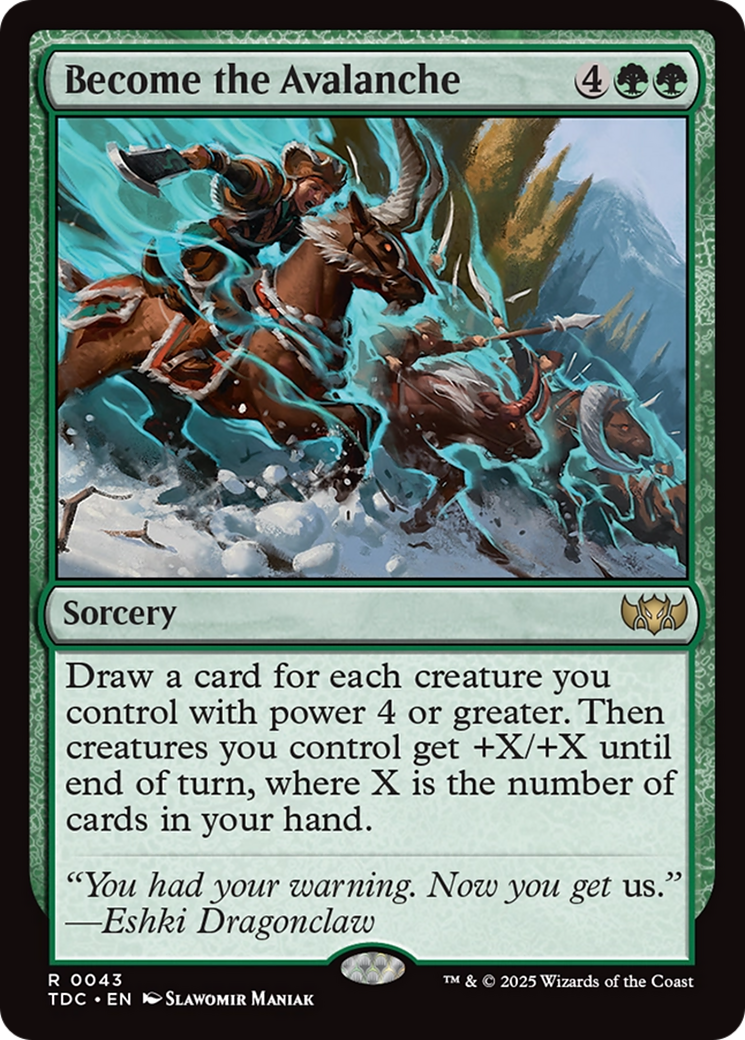 Become the Avalanche [Tarkir: Dragonstorm Commander] | Gear Gaming Bentonville