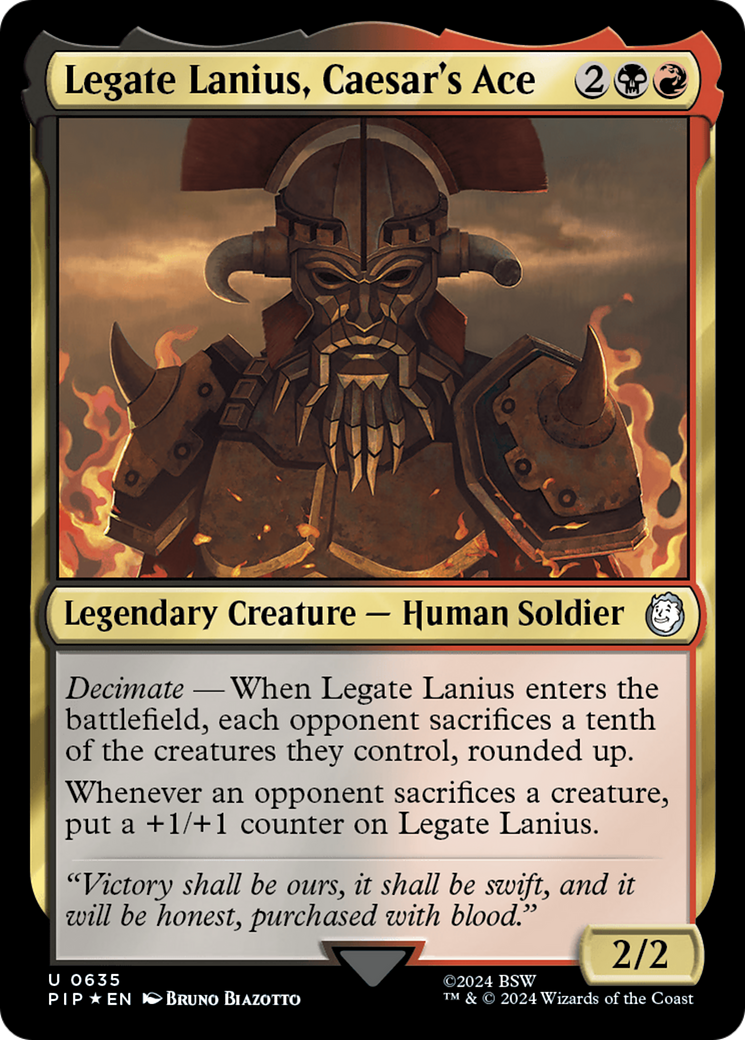 Legate Lanius, Caesar's Ace (Surge Foil) [Fallout] | Gear Gaming Bentonville