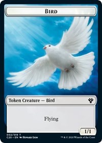 Bird // Dinosaur Cat Double-Sided Token [Commander 2020 Tokens] | Gear Gaming Bentonville