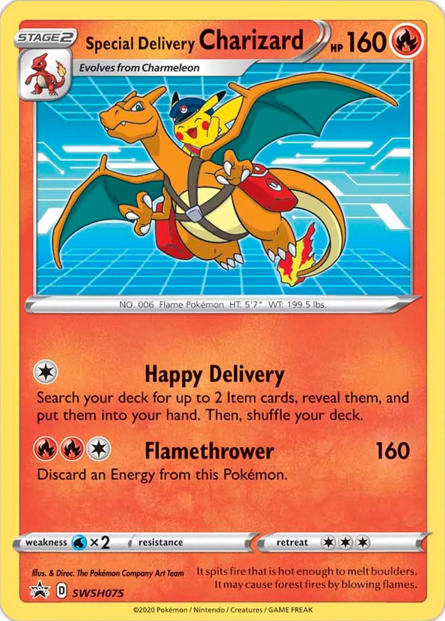 Special Delivery Charizard (SWSH075) [Sword & Shield: Black Star Promos] | Gear Gaming Bentonville