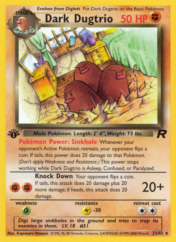Dark Dugtrio (23/82) [Team Rocket 1st Edition] | Gear Gaming Bentonville