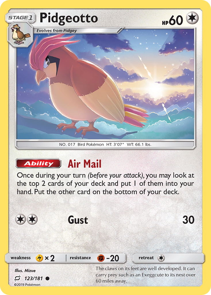 Pidgeotto (123/181) [Sun & Moon: Team Up] | Gear Gaming Bentonville