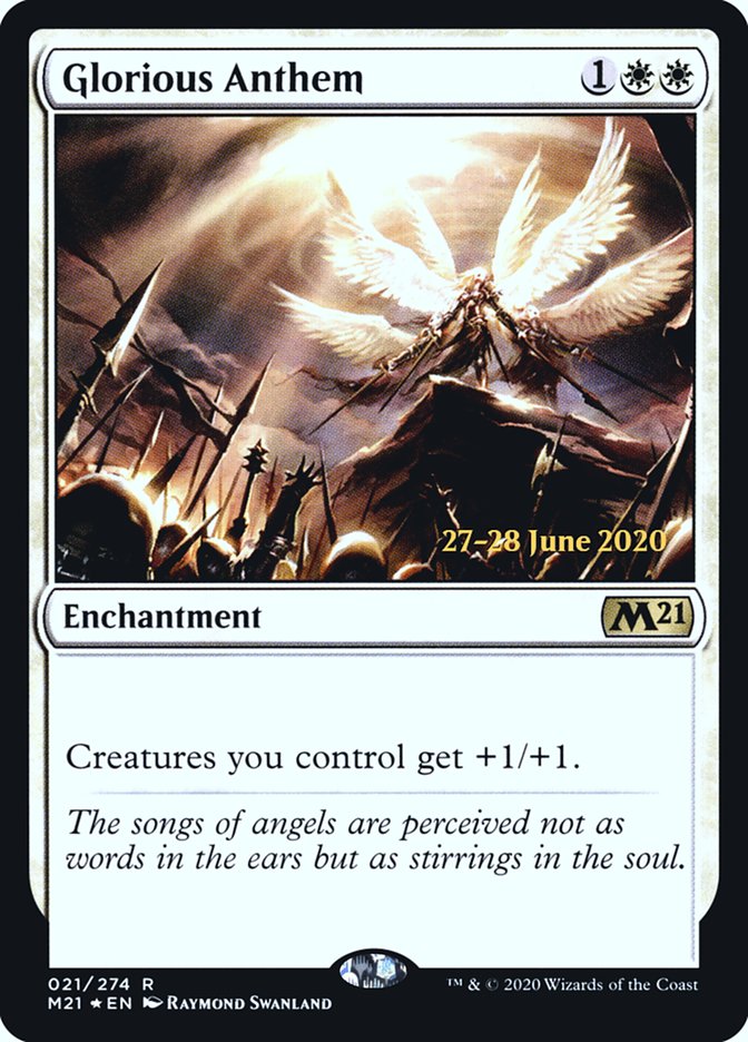 Glorious Anthem [Core Set 2021 Prerelease Promos] | Gear Gaming Bentonville