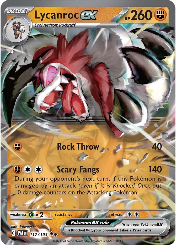 Lycanroc ex (117/193) [Scarlet & Violet: Paldea Evolved] | Gear Gaming Bentonville