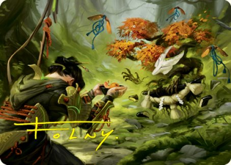 Commune with Spirits Art Card (Gold-Stamped Signature) [Kamigawa: Neon Dynasty Art Series] | Gear Gaming Bentonville