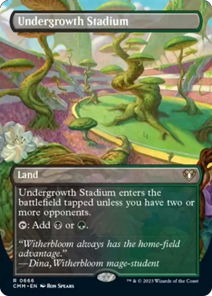 Undergrowth Stadium (Borderless Alternate Art) [Commander Masters] | Gear Gaming Bentonville