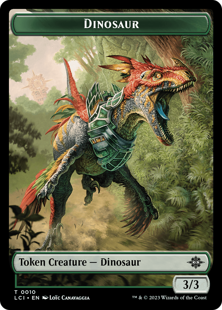 Gnome // Dinosaur (0010) Double-Sided Token [The Lost Caverns of Ixalan Tokens] | Gear Gaming Bentonville