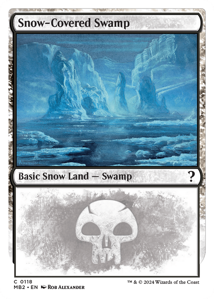 Snow-Covered Swamp (White Border) [Mystery Booster 2] | Gear Gaming Bentonville