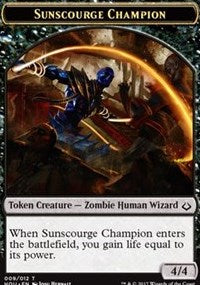 Sunscourge Champion // Zombie Double-Sided Token [Hour of Devastation Tokens] | Gear Gaming Bentonville