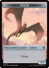 Construct // Golem (0013) Double-Sided Token [Aetherdrift Commander Tokens] | Gear Gaming Bentonville