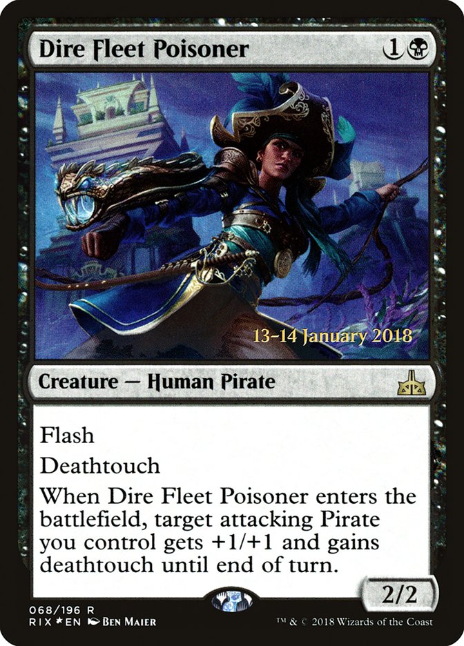 Dire Fleet Poisoner [Rivals of Ixalan Prerelease Promos] | Gear Gaming Bentonville