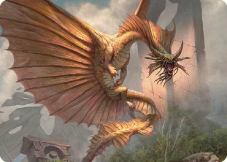 Ancient Gold Dragon Art Card (28) [Commander Legends: Battle for Baldur's Gate Art Series] | Gear Gaming Bentonville