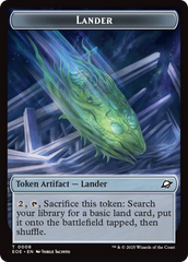 Human Soldier // Lander (0008) Double-Sided Token [Edge of Eternities Tokens] | Gear Gaming Bentonville