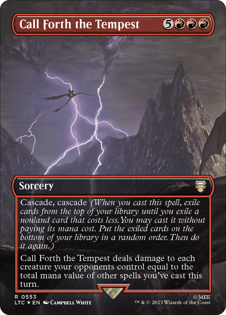 Call Forth the Tempest (Borderless) (Surge Foil) [The Lord of the Rings: Tales of Middle-Earth Commander] | Gear Gaming Bentonville