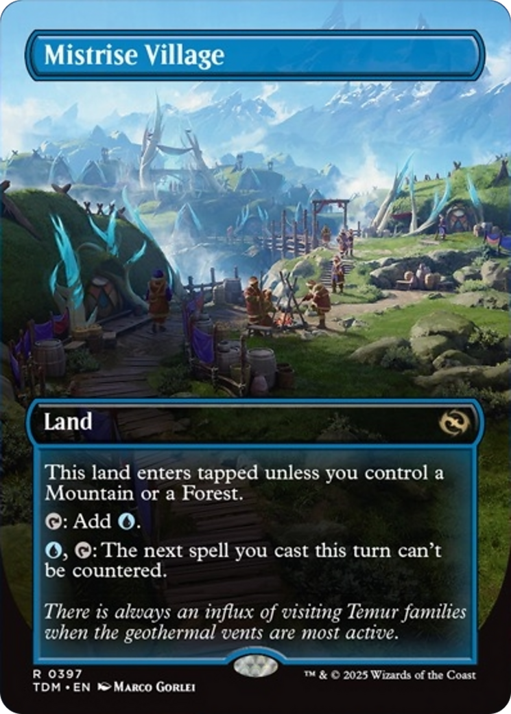 Mistrise Village (Borderless) [Tarkir: Dragonstorm] | Gear Gaming Bentonville