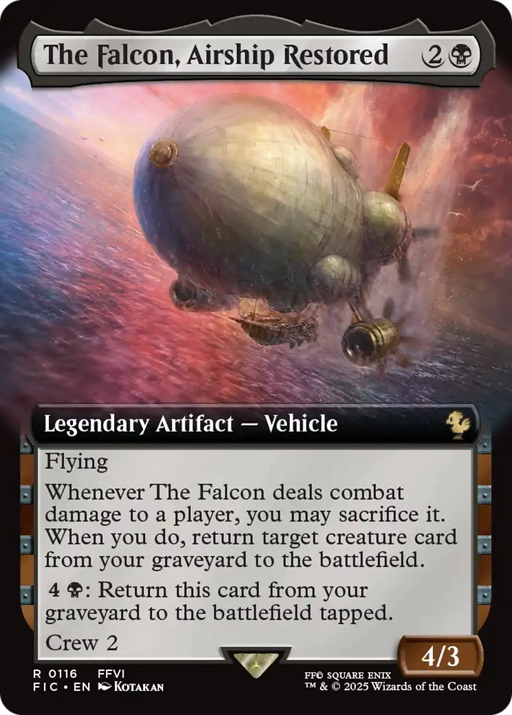 The Falcon, Airship Restored (Extended Art) [FINAL FANTASY Commander] | Gear Gaming Bentonville